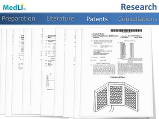 Research
Preparation Literature ConsultationsPatents
 