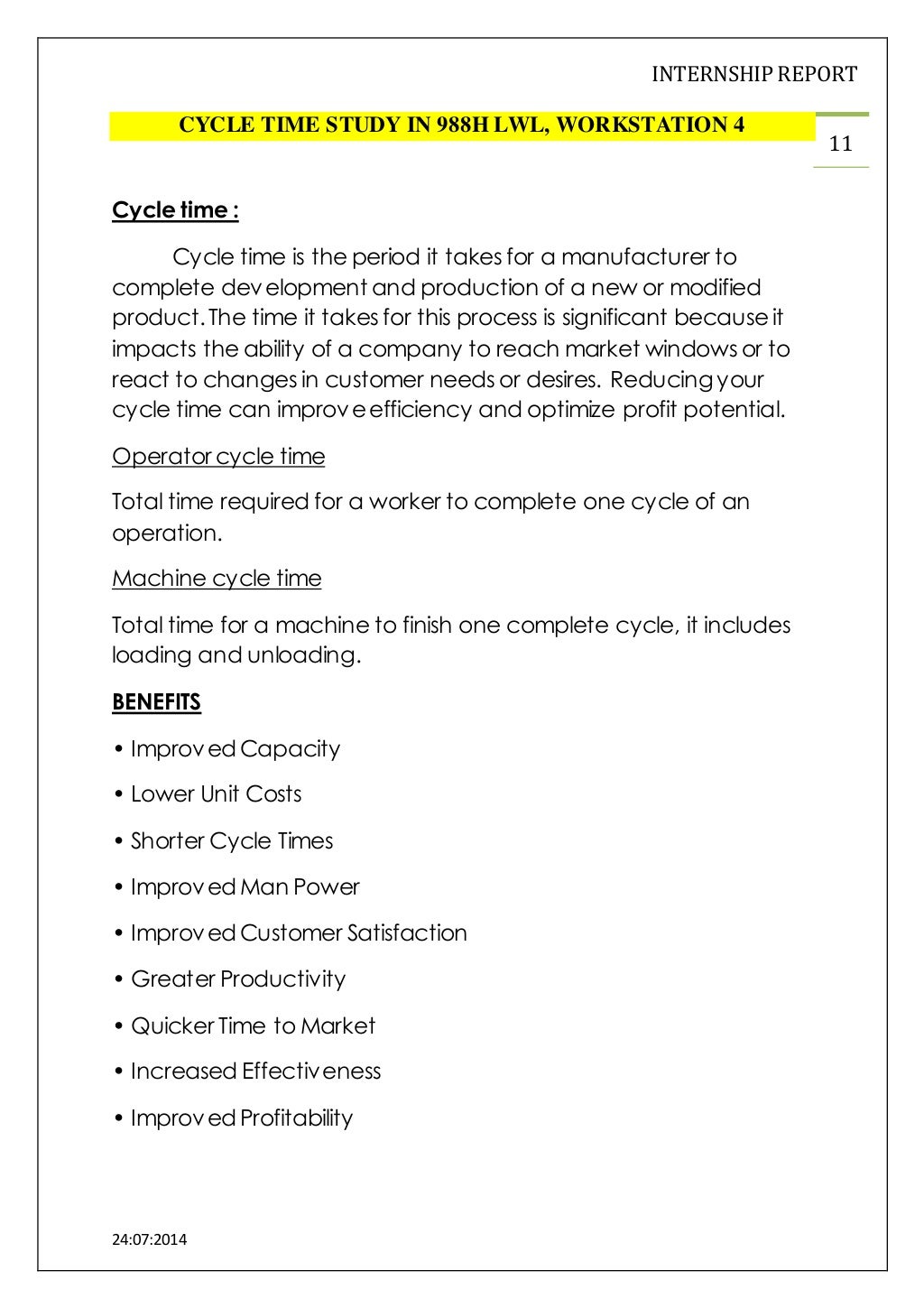 Caterpillar Summer Internship report