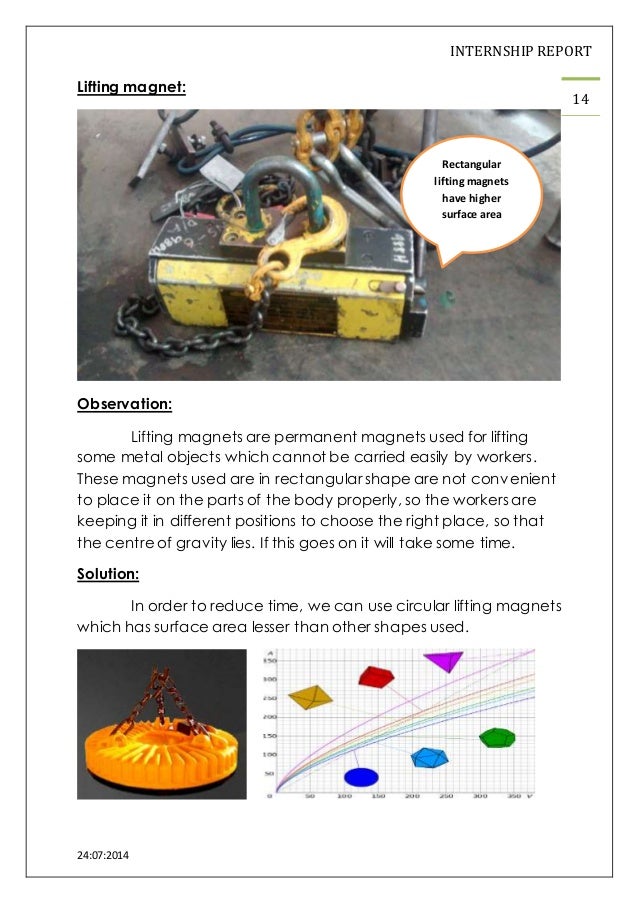 Caterpillar Summer Internship report