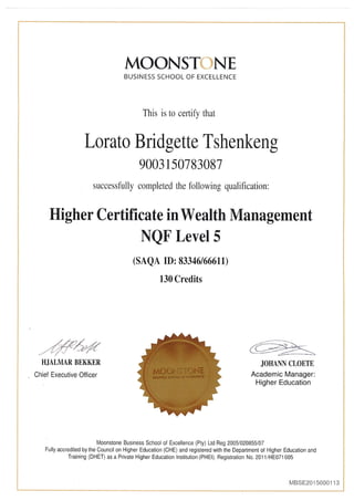 higher Certificate