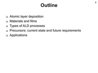 ALD for semiconductor applications_Workshop2010 | PPTX