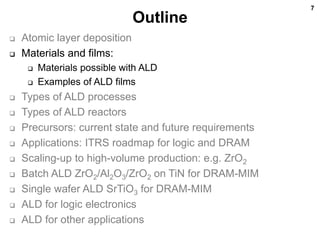 ALD for semiconductor applications_Workshop2010 | PPTX