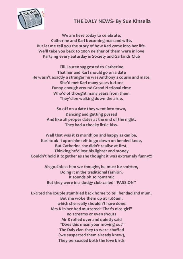 Catherine And Karl Wedding Poem