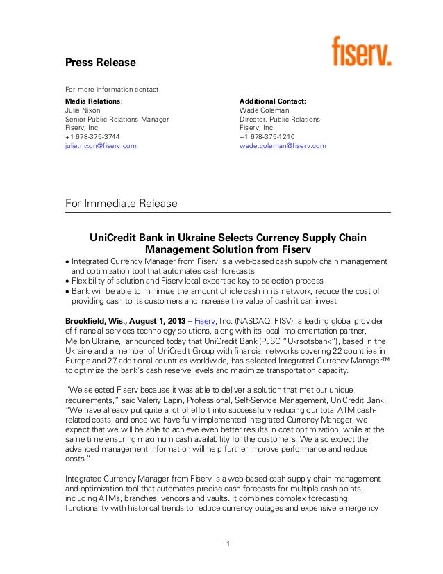 Unicredit Bank Selects Fiserv Final 1