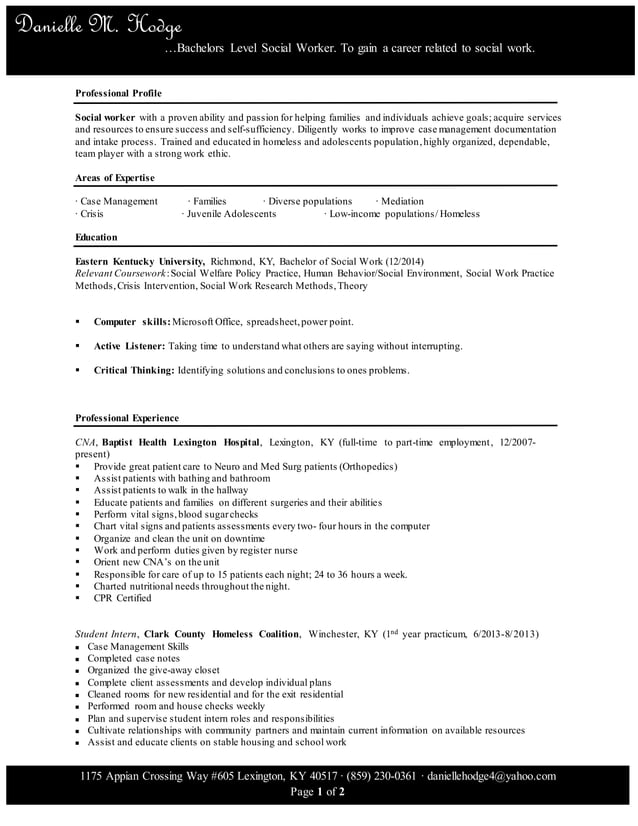 Danielle Resume Docx Medical Health