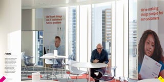 .CO.UKGraphics and signage for BIG ideasP 3 P 4
/VINYL
Working with a leading creative
agency in Nottinghamshire
we printed and installed vinyl
graphics throughout fourteen
of E.ON’s offices in the UK.
Alongside building contractors
and construction teams,
we helped to deliver the
wow factor to E.ON’s newly
built offices which overlook
Nottingham’s city skyline.
P 03 P 04
 