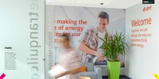 .CO.UKGraphics and signage for BIG ideasP 11 P 12
/FABRIC
FabriGrab™ is a versatile
system that is applied to a wall
using a thin frame. The fabric
sits only a few millimetres
away from the wall to create a
bright, smooth finish. It is ideal
for walls that are damaged
or uneven. The low-profile of
FabriGrab™ means it can easily
be fitted around sockets and
switches to give an appearance
of wallpaper without any joins,
and can be updated without the
mess of traditional wallpapers.
P 11 P 12
 