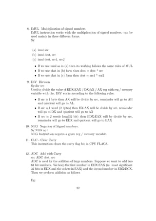 le hello.asm in the present working directory and open it in 
background. ie. you can still use the terminal for running some other commands, 
14 
 