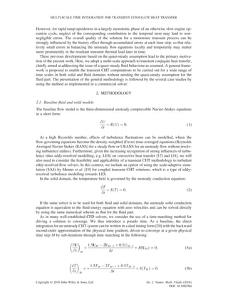 Multi-scale time integration for transient conjugate heat transfer | PDF