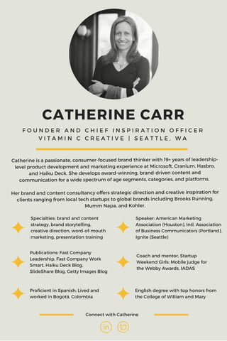 Catherine Carr - Bio