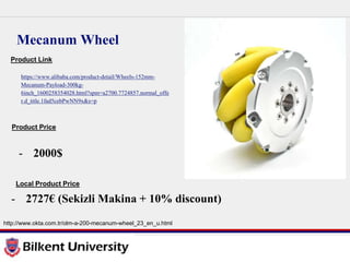 Mecanum Wheel
Product Link
https://www.alibaba.com/product-detail/Wheels-152mm-
Mecanum-Payload-300kg-
6inch_1600258354028...