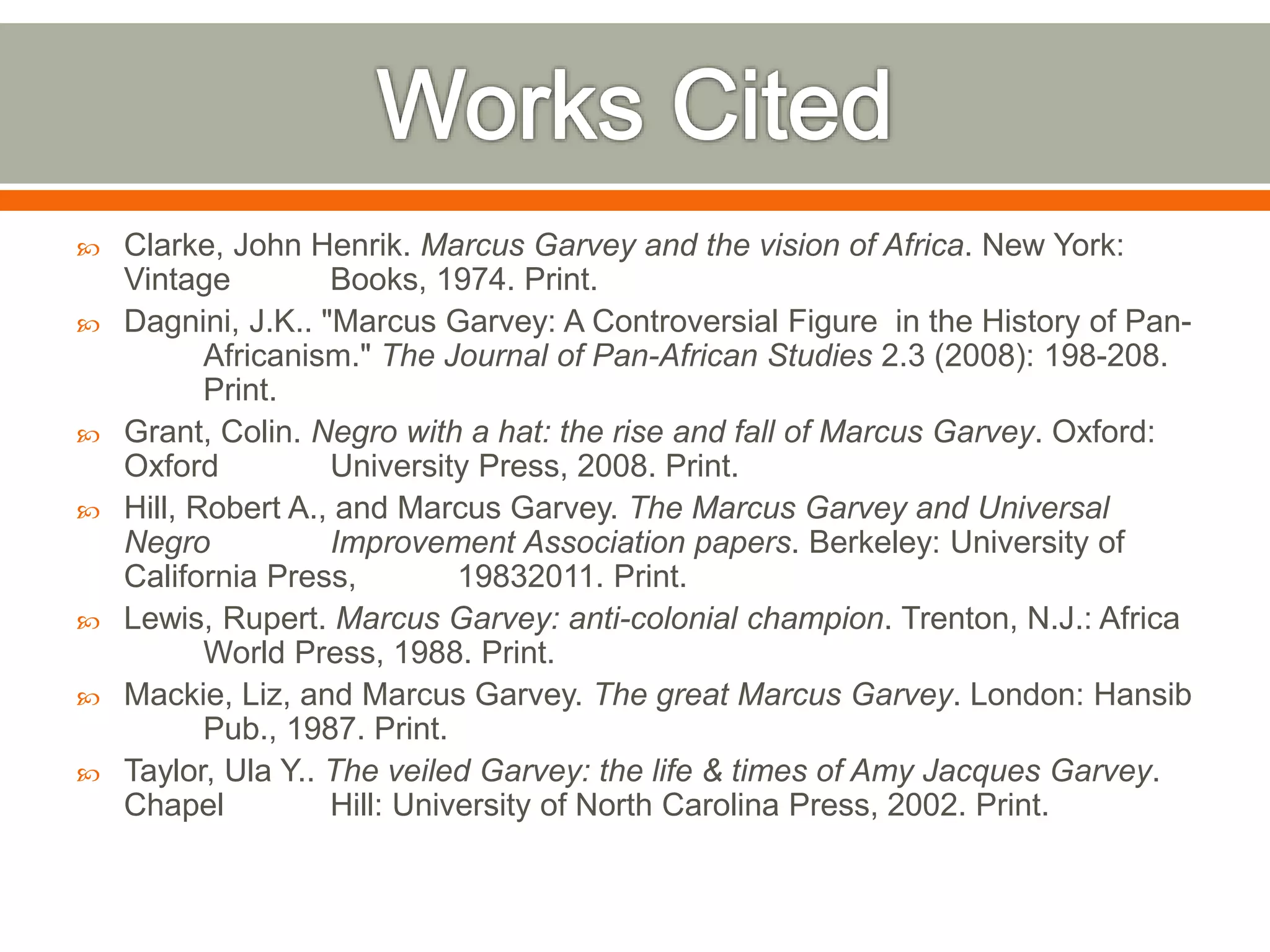 Marcus Garvey Power Point Presentation-Final | PPTX