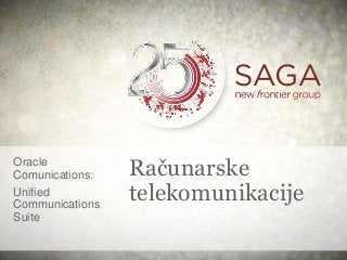 Računarske
telekomunikacije
Oracle
Comunications:
Unified
Communications
Suite
 