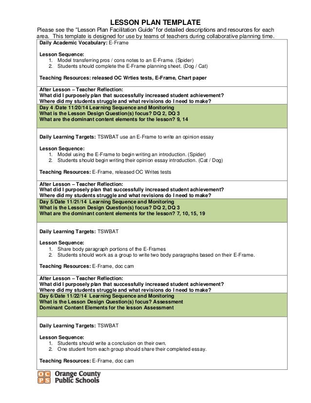Opinion essay planning sheet