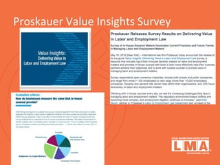 Proskauer Value Insights Survey
 