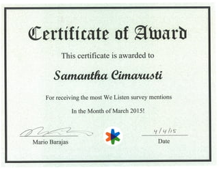 sams award