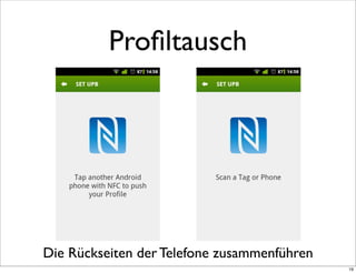 Proﬁltausch




Die Rückseiten der Telefone zusammenführen
                                             19
 