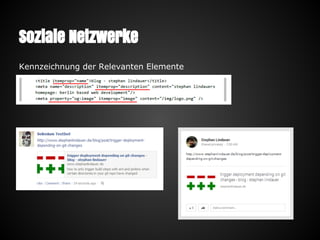 Soziale Netzwerke
Kennzeichnung der Relevanten Elemente
 