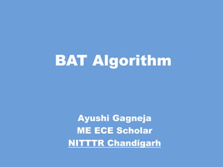 BAT Algorithm | PPT