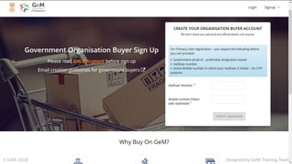 Designed by GeM Training TeamDesigned by GeM Training TeamDesigned by GeM Training Team5 JUNE 2018
 