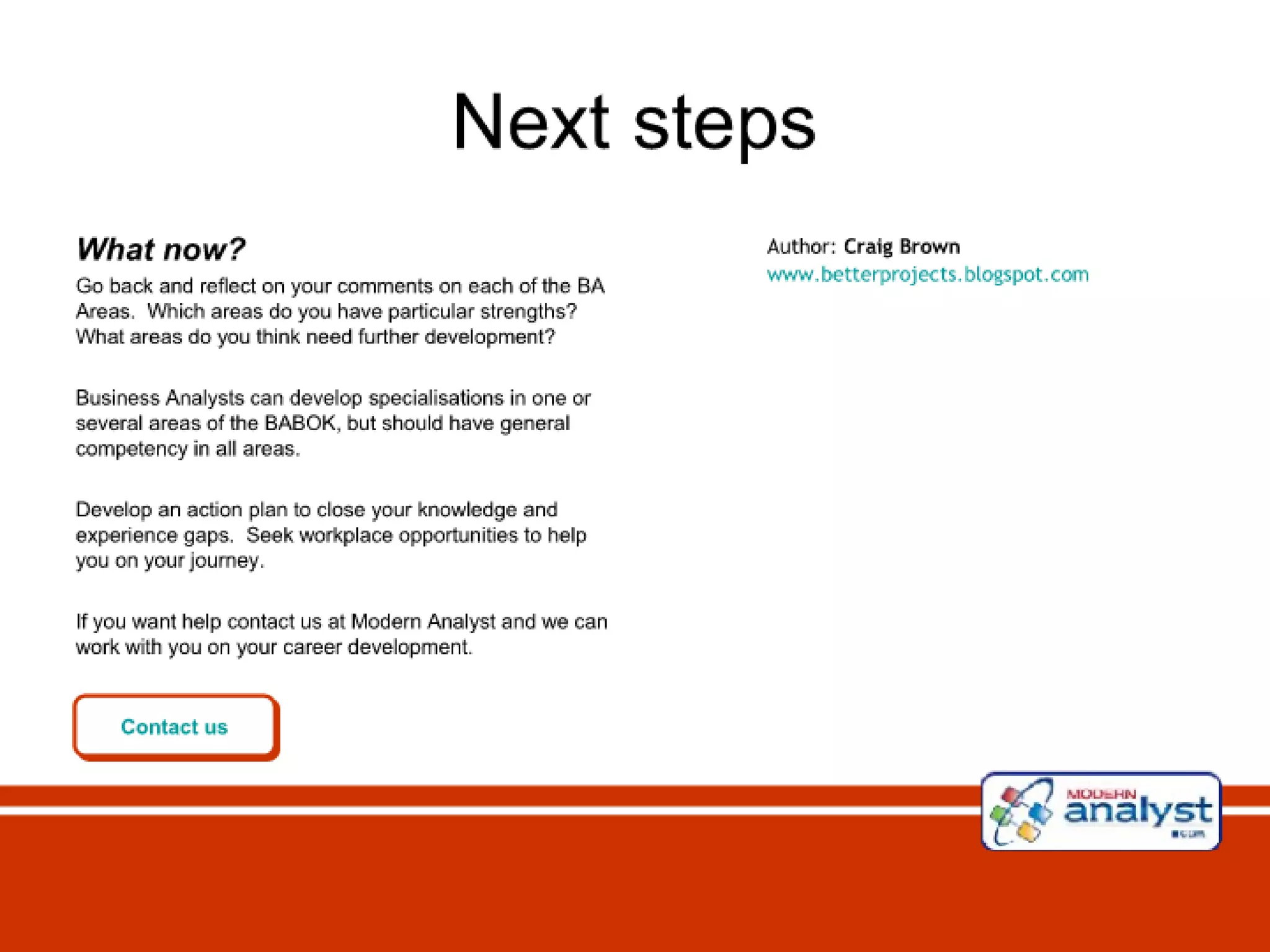Ba Skills And Knowledge Audit