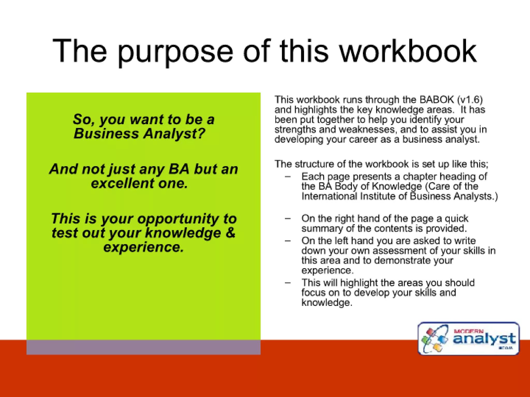 Ba Skills And Knowledge Audit