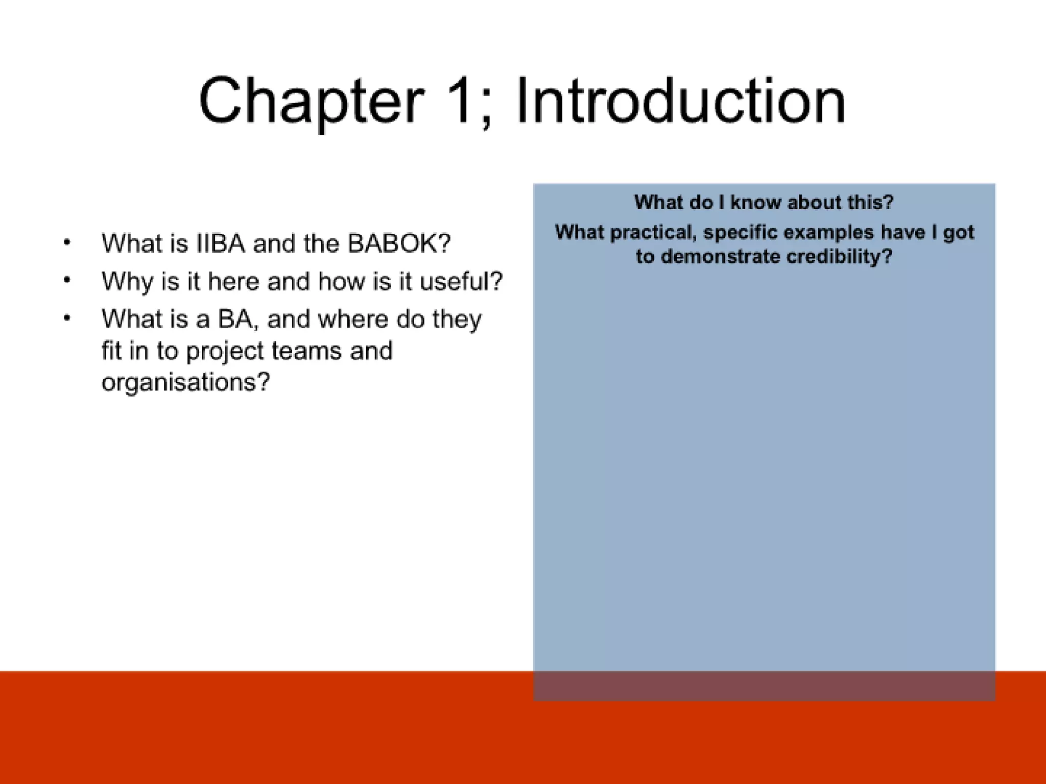 Ba Skills And Knowledge Audit