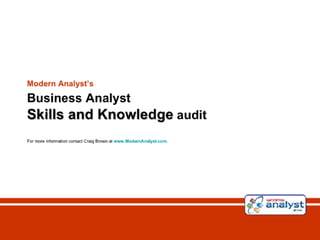Ba Skills And Knowledge Audit