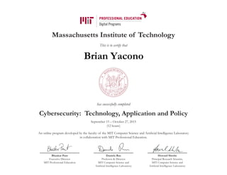MIT CyberSecurity certificate | PPT