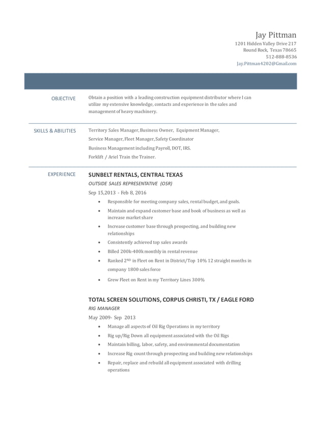 Jay Pittman Resume PDF - Jay Pittman Resume 1 638 