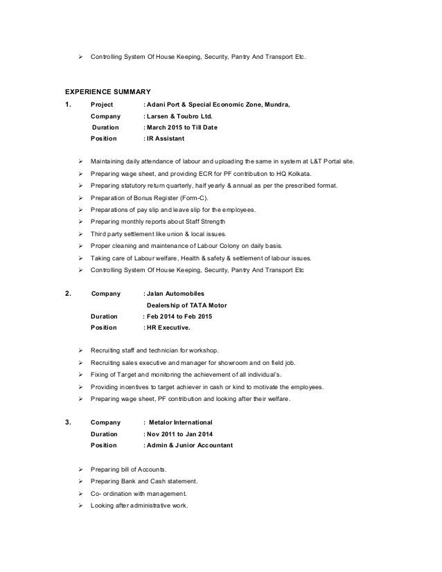 saroj resume ir