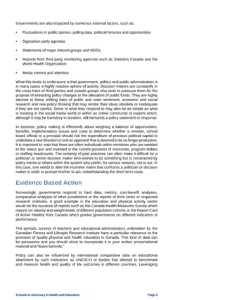 Introduction to Advocacy in Education and Health | PDF