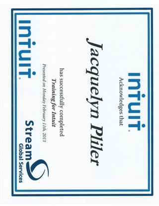 Jacque intuit certificate