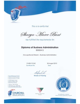 Bunt Diploma Business Administration