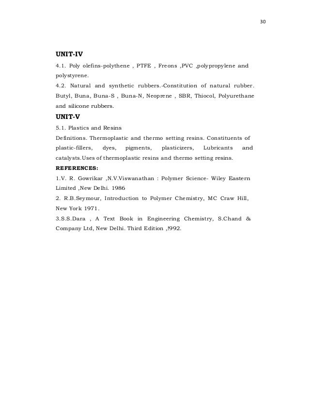 Syllabus Bsc Chemistry