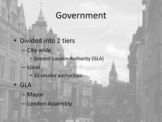 HistoryPrehistory & Antiquity1st major settlement by RomansLondon becames capital of Roman province of BritanniaLundenwic settledMiddle AgesRoman rule endsLundenwic continues to riseVicking attacksBlack death