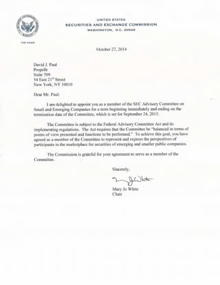 Paul Appointment Letter