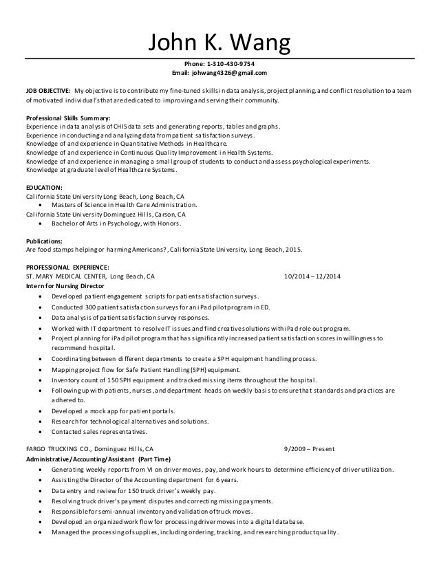 objective for healthcare resumes