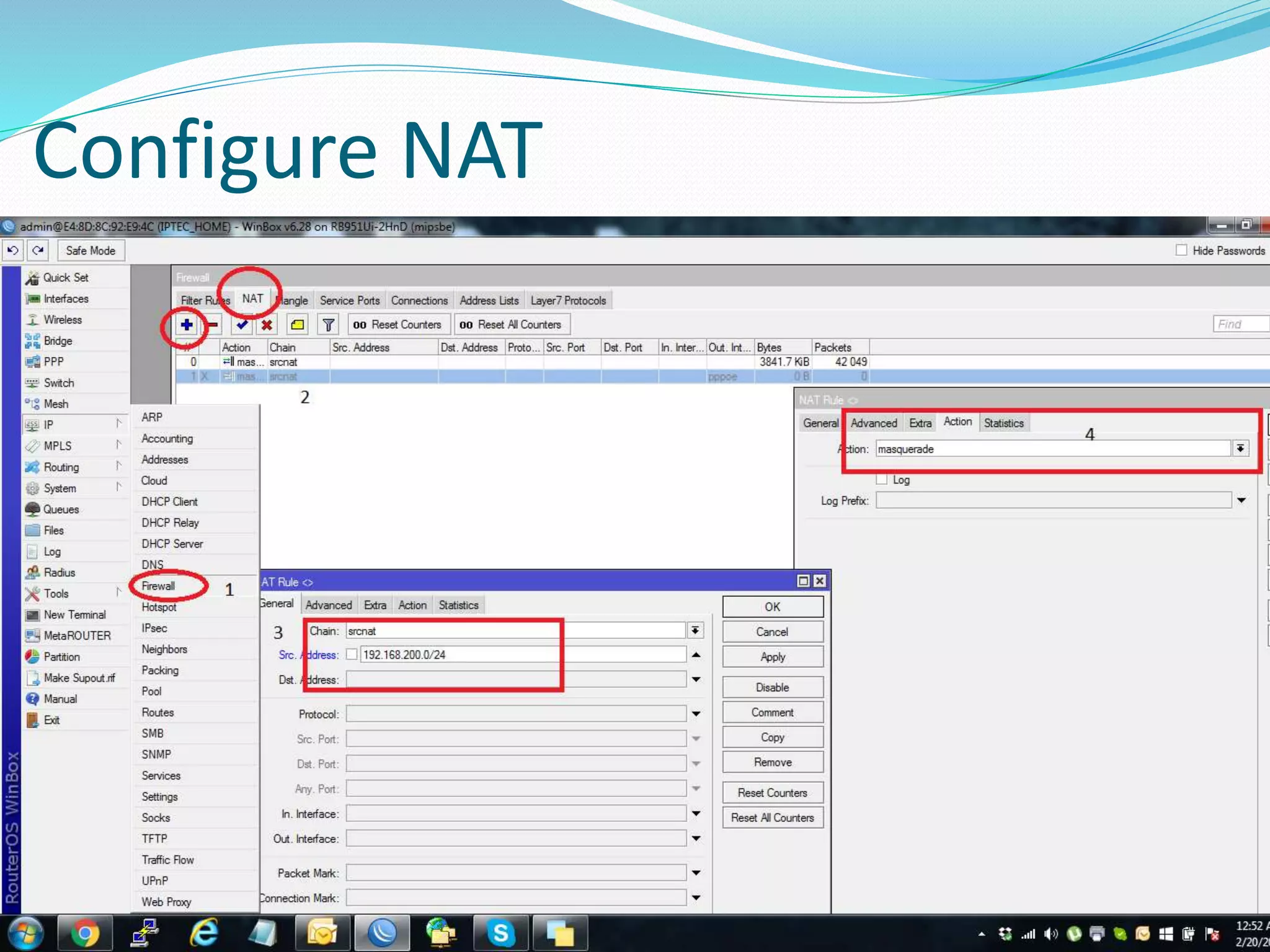 Configure NAT
 