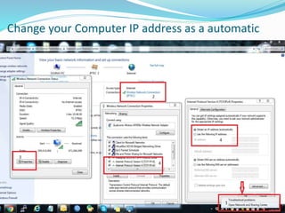 Change your Computer IP address as a automatic
 
