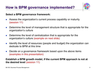 BA 553 - BPM Governance.ppt