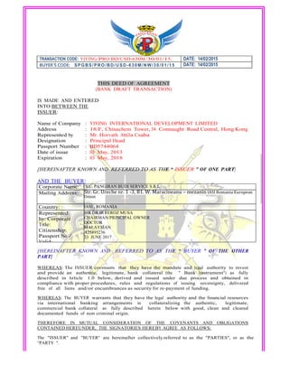 DRAFT DOA$190 $190 2501 M-AGREEMENT with letterhead | PDF