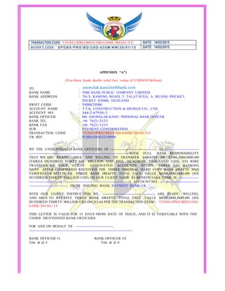 DRAFT DOA$190 $190 2501 M-AGREEMENT with letterhead | PDF