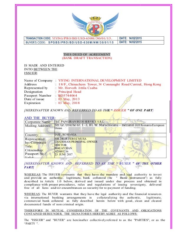 procedure bank draft DRAFT 2501 letterhead with DOA$190 $190 AGREEMENT M procedure bank draft DRAFT 2501 letterhead with DOA$190 $190 AGREEMENT M