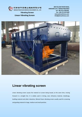 linear vibrating screen | PDF