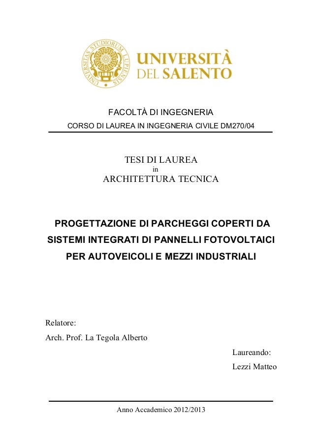 Frontespizio Tesi Matteo Lezzi