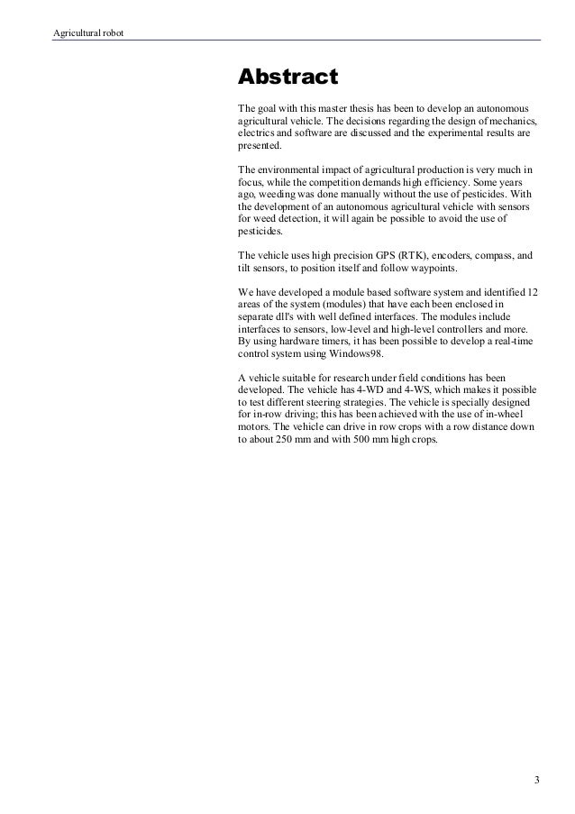 Master thesis robotics