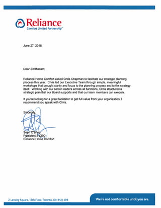 Reliance Reference Letter for Chris Chapman_June 2016