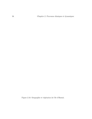 36 Chapitre 2: Processus chimiques et dynamiques
Figure 2.10: Orographie et v´eg´etation de l’ˆıle d’Hawaii.
 