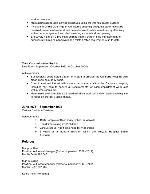 grocery clerk resume